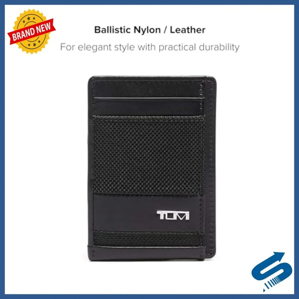 Slim Ballistic Nylon Money Clip Card Case with 3 Pockets